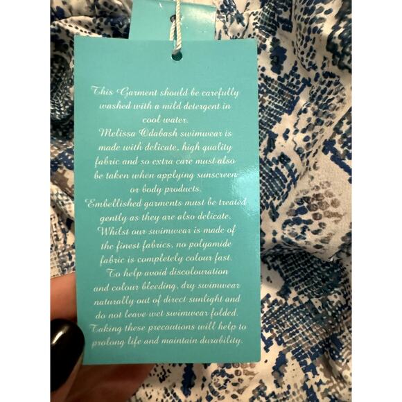 New with Tags One Piece Swim Melissa O Dabash Serpente US Size 10 Made in Italy - Picture 5 of 11